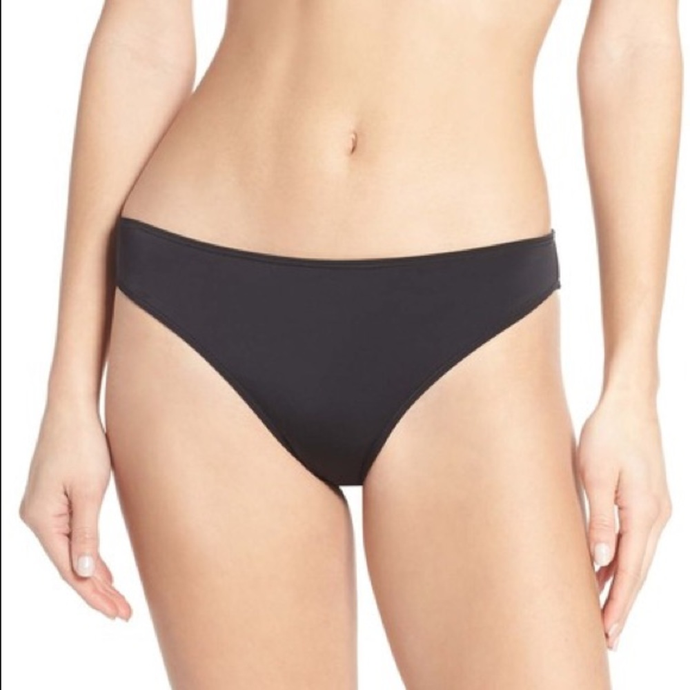 SOMETHING NAVY CHEEKY BIKINI SWIM BOTTOMS BLACK XL NWOT